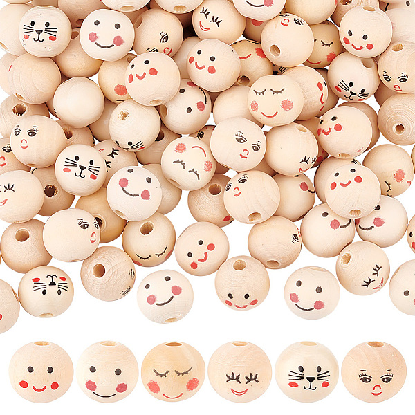 PandaHall OLYCRAFT 140pcs 6 Styles Smile Face Wood Beads 19~20mm Round Wooden Beads Painted Head Beads Smiling Face Beads Round Spacer Beads..., Orange
PandaHall OLYCRAFT 140pcs 6 Styles Smile Face Wood Beads 19~20mm Round Wooden Beads Painted Head Beads Smiling Face Beads Round Spacer Beads..., Orange