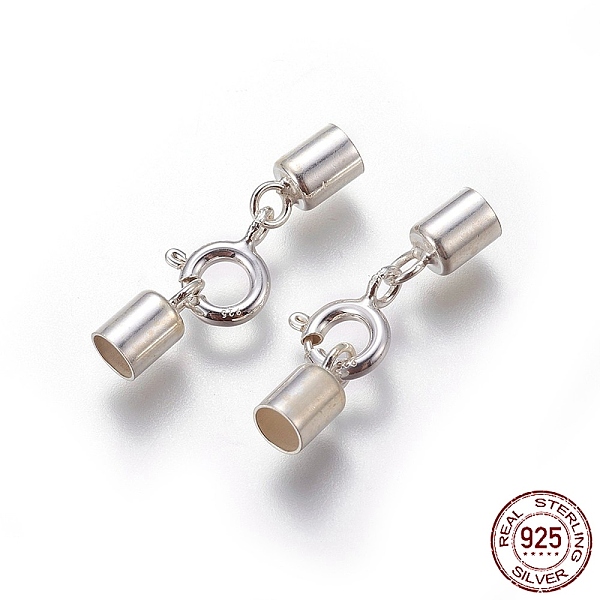 PandaHall 925 Sterling Silver Spring Ring Clasps, with Cord Ends, Silver, clasp: 9x7.5x3mm, cord end: 8x4mm, inner size: 3.5mm. Sterling...
PandaHall 925 Sterling Silver Spring Ring Clasps, with Cord Ends, Silver, clasp: 9x7.5x3mm, cord end: 8x4mm, inner size: 3.5mm. Sterling...