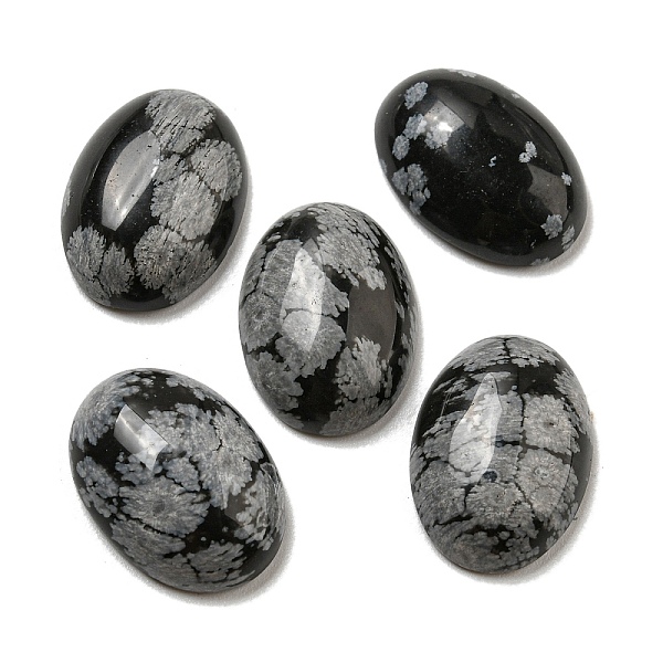 PandaHall Natural Snowflake Obsidian Cabochons, Oval, 18x13x5~5.5mm Snowflake Obsidian Oval
PandaHall Natural Snowflake Obsidian Cabochons, Oval, 18x13x5~5.5mm Snowflake Obsidian Oval