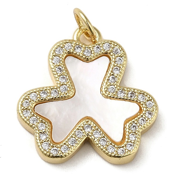 PandaHall Brass Micro Pave Cubic Zirconia Pendants, with Shell, Clover, Real 18K Gold Plated, 18.5x18x2.5mm, Hole: 3.4mm Brass+Cubic..., Clear
PandaHall Brass Micro Pave Cubic Zirconia Pendants, with Shell, Clover, Real 18K Gold Plated, 18.5x18x2.5mm, Hole: 3.4mm Brass+Cubic..., Clear