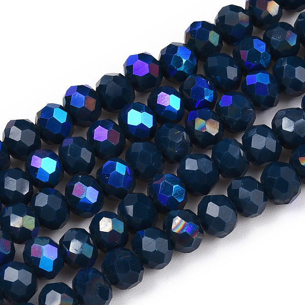 PandaHall Electroplate Opaque Solid Color Glass Beads Strands, Half Rainbow Plated, Faceted, Rondelle, Prussian Blue, 4x3mm, Hole: 0.4mm...
PandaHall Electroplate Opaque Solid Color Glass Beads Strands, Half Rainbow Plated, Faceted, Rondelle, Prussian Blue, 4x3mm, Hole: 0.4mm...