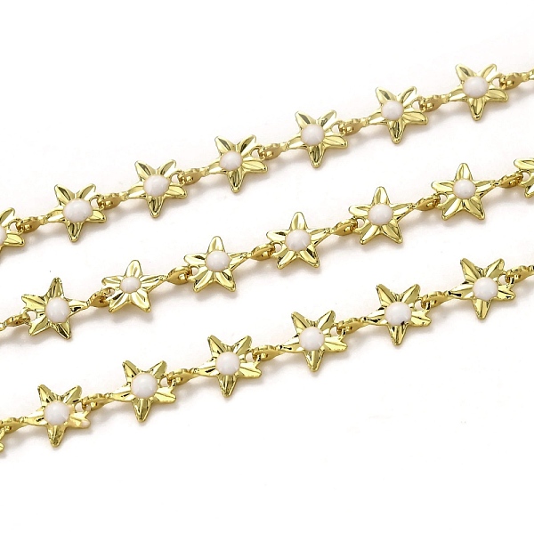 PandaHall Brass Link Chains, with Enamel, Spool, Long-Lasting Plated, Unwelded, Star, Golden, White, Link: 9x6.1x1.5mm Brass+Enamel White
PandaHall Brass Link Chains, with Enamel, Spool, Long-Lasting Plated, Unwelded, Star, Golden, White, Link: 9x6.1x1.5mm Brass+Enamel White