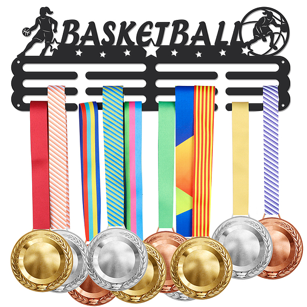 PandaHall Sports Theme Iron Medal Hanger Holder Display Wall Rack, with Screws, Basketball Pattern, 150x400mm Iron Basketball Black
PandaHall Sports Theme Iron Medal Hanger Holder Display Wall Rack, with Screws, Basketball Pattern, 150x400mm Iron Basketball Black