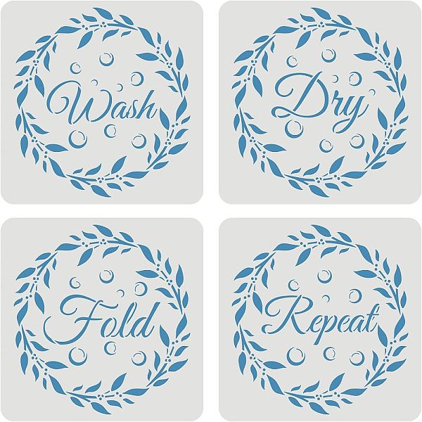 PandaHall FINGERINSPIRE 4 Pcs Laundry Room Stencils 30x30cm Wash Dry Fold Repeat Stencils Plastic Bubbles Laurel Wreath Pattern Stencils DIY...
PandaHall FINGERINSPIRE 4 Pcs Laundry Room Stencils 30x30cm Wash Dry Fold Repeat Stencils Plastic Bubbles Laurel Wreath Pattern Stencils DIY...