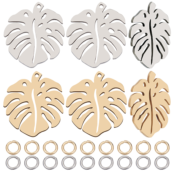 PandaHall CREATCABIN 12Pcs 2 Colors 201 Stainless Steel Pendants, with 40Pcs 2 Colors 304 Stainless Steel Open Jump Rings, Monstera Leaf...
PandaHall CREATCABIN 12Pcs 2 Colors 201 Stainless Steel Pendants, with 40Pcs 2 Colors 304 Stainless Steel Open Jump Rings, Monstera Leaf...