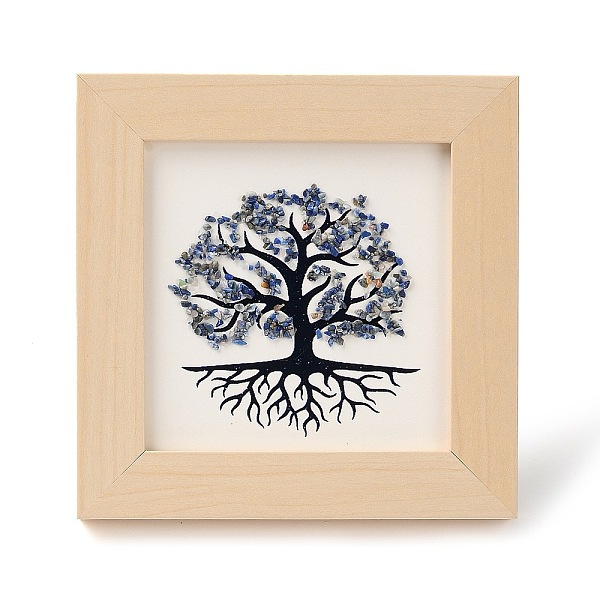 PandaHall Tree of Life Natural Lapis Lazuli Chips Picture Frame Stand, with Wood Square Frame, Feng Shui Money Tree Picture Frame Home..., Orange
PandaHall Tree of Life Natural Lapis Lazuli Chips Picture Frame Stand, with Wood Square Frame, Feng Shui Money Tree Picture Frame Home..., Orange