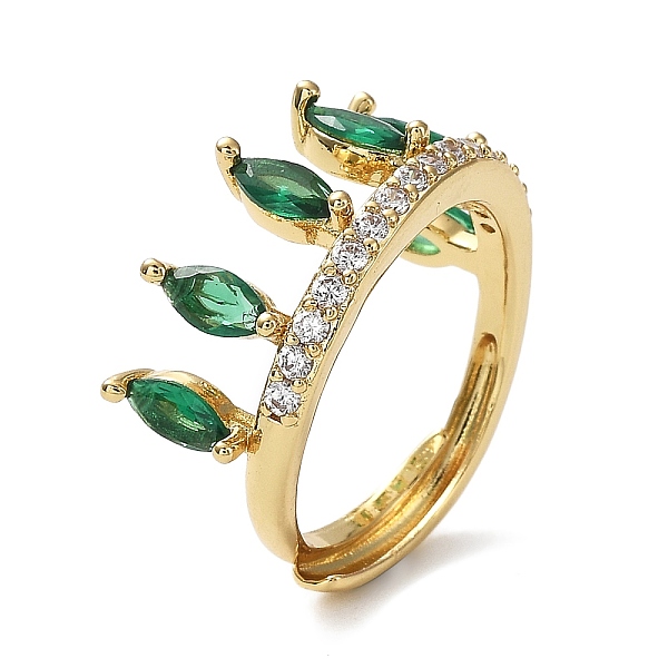 PandaHall Cubic Zirconia Crown Adjustable Rings, Rack Plating Real 18K Gold Plated Brass Ring, Lead Free & Cadmium Free, Long-Lasting Plated..., Green
PandaHall Cubic Zirconia Crown Adjustable Rings, Rack Plating Real 18K Gold Plated Brass Ring, Lead Free & Cadmium Free, Long-Lasting Plated..., Green