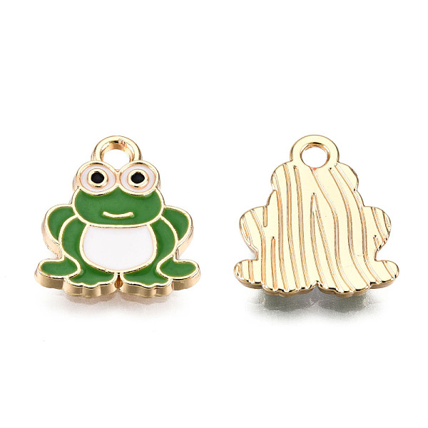 PandaHall Alloy Enamel Charms, Cadmium Free & Lead Free, Frog Shape, Light Gold, Lime Green, 14.5x13x2mm, Hole: 1.8mm Alloy+Enamel Frog
PandaHall Alloy Enamel Charms, Cadmium Free & Lead Free, Frog Shape, Light Gold, Lime Green, 14.5x13x2mm, Hole: 1.8mm Alloy+Enamel Frog