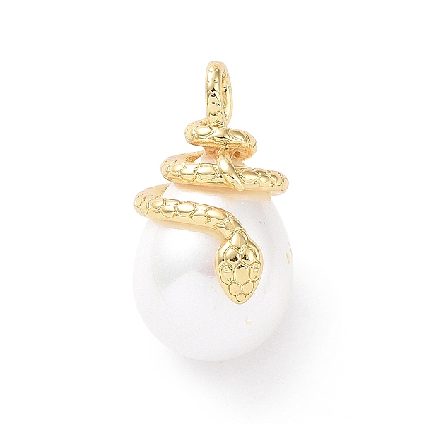 PandaHall Shell Pearl Pendants, with Brass Findings, Cadmium Free & Lead Free, Long-Lasting Plated, Teardrop with Snake Charm, Real 18K Gold...
PandaHall Shell Pearl Pendants, with Brass Findings, Cadmium Free & Lead Free, Long-Lasting Plated, Teardrop with Snake Charm, Real 18K Gold...