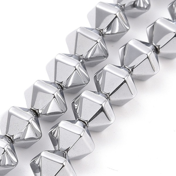 PandaHall Electroplated Non-magnetic Synthetic Hematite Beads Strands, Faceted, Bicone, Platinum Plated, 8x10x8.5mm, Hole: 0.8mm, about...
PandaHall Electroplated Non-magnetic Synthetic Hematite Beads Strands, Faceted, Bicone, Platinum Plated, 8x10x8.5mm, Hole: 0.8mm, about...