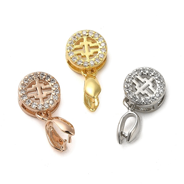 PandaHall Rack Plating Brass Micro Pave Clear Cubic Zirconia Ice Pick Pinch Bails, Long-Lasting Plated, Lead Free & Cadmium Free, Round...
PandaHall Rack Plating Brass Micro Pave Clear Cubic Zirconia Ice Pick Pinch Bails, Long-Lasting Plated, Lead Free & Cadmium Free, Round...