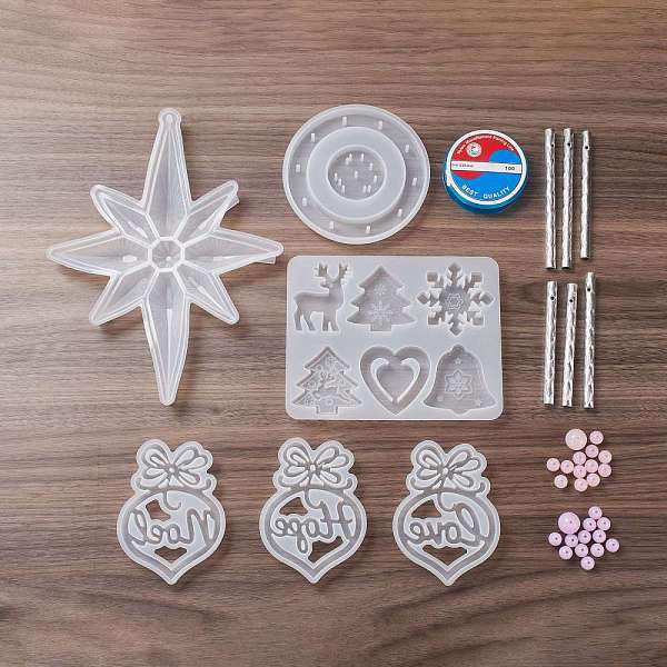 PandaHall DIY Wind Chime Making Kit, Christmas Theme, Including Silicone Molds, Nylon Monofilament Fishing Line, Plastic Beads, Aluminium..., Multicolor
PandaHall DIY Wind Chime Making Kit, Christmas Theme, Including Silicone Molds, Nylon Monofilament Fishing Line, Plastic Beads, Aluminium..., Multicolor