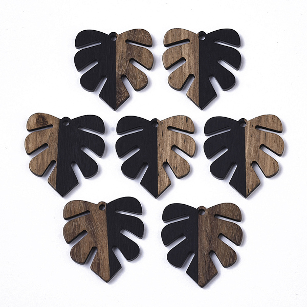 PandaHall Resin & Walnut Wood Pendants, Monstera Leaf Pendant, Black, 30x28x3.5mm, Hole: 2mm Resin+Wood Leaf Black
PandaHall Resin & Walnut Wood Pendants, Monstera Leaf Pendant, Black, 30x28x3.5mm, Hole: 2mm Resin+Wood Leaf Black