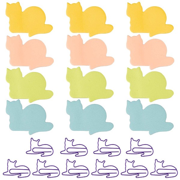 PandaHall Gorgecraft 12 Books 4 Colors Lovely Lying Cat Shape Memo Notepads, with 10Pcs Cat Shape Iron Paper Clips, Mixed Color, Clips..., Multicolor
PandaHall Gorgecraft 12 Books 4 Colors Lovely Lying Cat Shape Memo Notepads, with 10Pcs Cat Shape Iron Paper Clips, Mixed Color, Clips..., Multicolor
