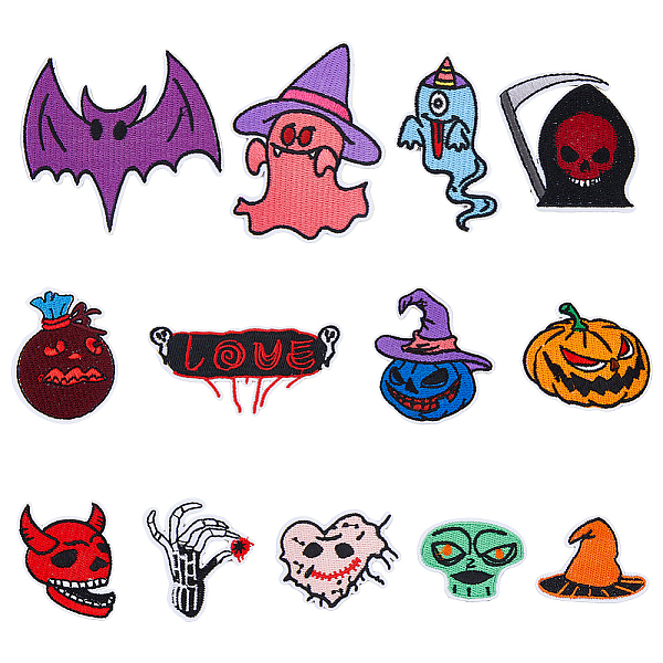 PandaHall HOBBIESAY 13Pcs 13 Style Computerized Embroidery Cloth Iron on Patches, Costume Accessories, Halloween Themed Pattern...
PandaHall HOBBIESAY 13Pcs 13 Style Computerized Embroidery Cloth Iron on Patches, Costume Accessories, Halloween Themed Pattern...