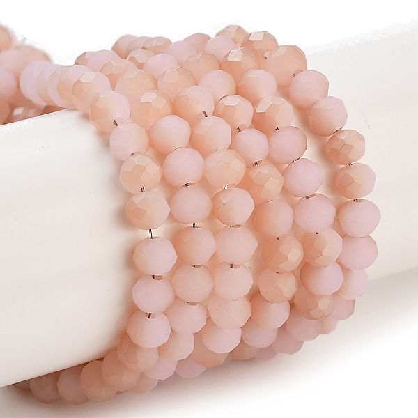 PandaHall Half Rainbow Plated Faceted Rondelle Glass Bead Strands, Frosted, Blanched Almond, 4~4.5x3~3.5mm, Hole: 0.8mm, about 150pcs/strand..., Orange
PandaHall Half Rainbow Plated Faceted Rondelle Glass Bead Strands, Frosted, Blanched Almond, 4~4.5x3~3.5mm, Hole: 0.8mm, about 150pcs/strand..., Orange