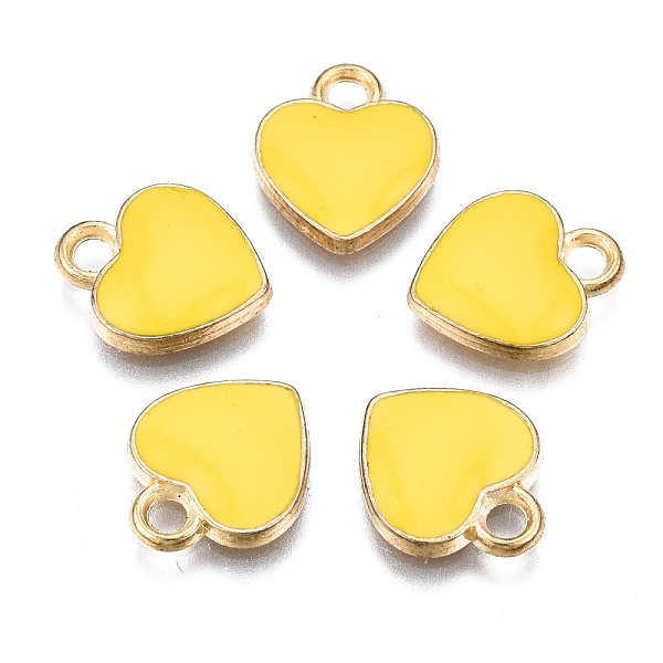 PandaHall Alloy Enamel Charms, Heart, Light Gold, Gold, 12x10x2mm, Hole: 2mm Alloy+Enamel Heart Gold
PandaHall Alloy Enamel Charms, Heart, Light Gold, Gold, 12x10x2mm, Hole: 2mm Alloy+Enamel Heart Gold