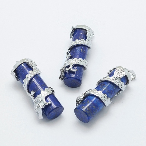 PandaHall Natural Lapis Lazuli Pendants, with Brass Findings, Column with Dragon, Platinum, 40.5~41.5x14x15mm, Hole: 3.5x5mm Lapis Lazuli...
PandaHall Natural Lapis Lazuli Pendants, with Brass Findings, Column with Dragon, Platinum, 40.5~41.5x14x15mm, Hole: 3.5x5mm Lapis Lazuli...