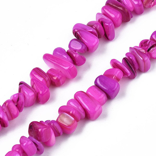 PandaHall Natural Trochid Shell/Trochus Shell Beads Strands, Dyed, Chips, Magenta, 7~22x5~8x1~6.5mm, Hole: 1mm, about 96~111pcs/strand..., Pink
PandaHall Natural Trochid Shell/Trochus Shell Beads Strands, Dyed, Chips, Magenta, 7~22x5~8x1~6.5mm, Hole: 1mm, about 96~111pcs/strand..., Pink