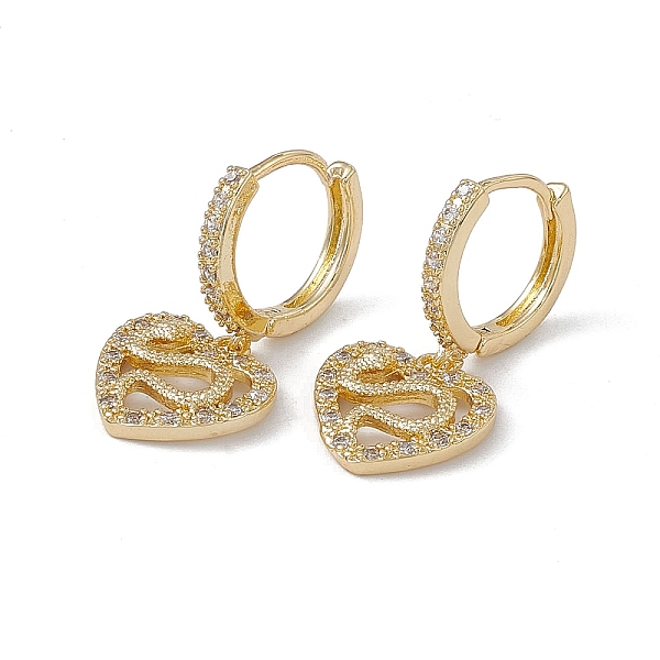 PandaHall Clear Cubic Zirconia Heart with Snake Dangle Hoop Earrings, Brass Drop Earrings for Women, Real 18K Gold Plated, 27mm, Pin: 0.7mm...
PandaHall Clear Cubic Zirconia Heart with Snake Dangle Hoop Earrings, Brass Drop Earrings for Women, Real 18K Gold Plated, 27mm, Pin: 0.7mm...