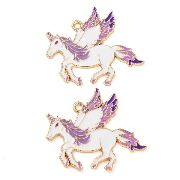 PandaHall Rack Plating Alloy Enamel Pendants, Golden, Unicorn Charm, Orchid, 34x30x1.5mm, Hole: 2mm Alloy+Enamel Unicorn Purple
PandaHall Rack Plating Alloy Enamel Pendants, Golden, Unicorn Charm, Orchid, 34x30x1.5mm, Hole: 2mm Alloy+Enamel Unicorn Purple