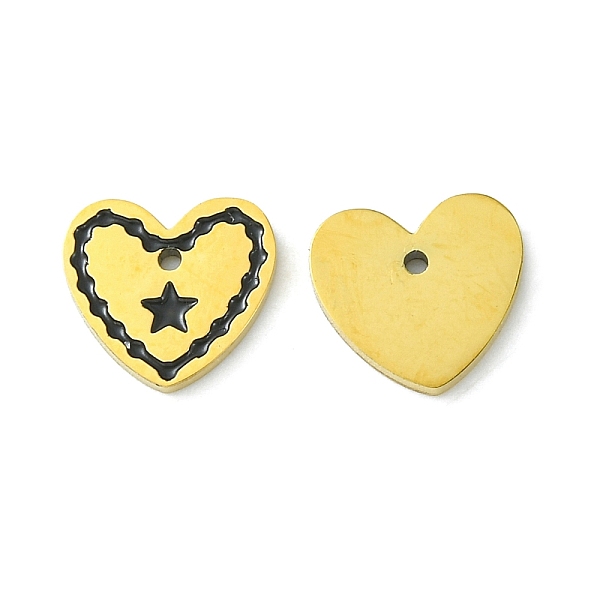 PandaHall Ion Plating(IP) 304 Stainless Steel Manual Polishing Charms, with Enamel, Heart with Star, Golden, 7.5x8x1mm, Hole: 0.8mm..., Black
PandaHall Ion Plating(IP) 304 Stainless Steel Manual Polishing Charms, with Enamel, Heart with Star, Golden, 7.5x8x1mm, Hole: 0.8mm..., Black