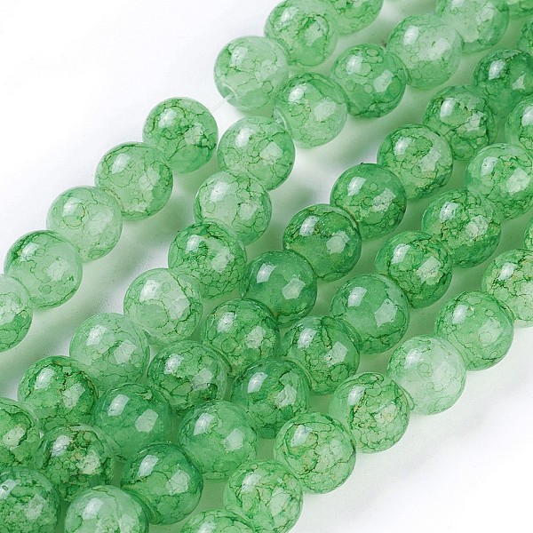 PandaHall Spray Painted Glass Beads Strands, Round, Sea Green, 10~10.5mm, Hole: 1.5mm, about 84pcs/strand, 31.4 inch(80cm) Glass Round Green
PandaHall Spray Painted Glass Beads Strands, Round, Sea Green, 10~10.5mm, Hole: 1.5mm, about 84pcs/strand, 31.4 inch(80cm) Glass Round Green