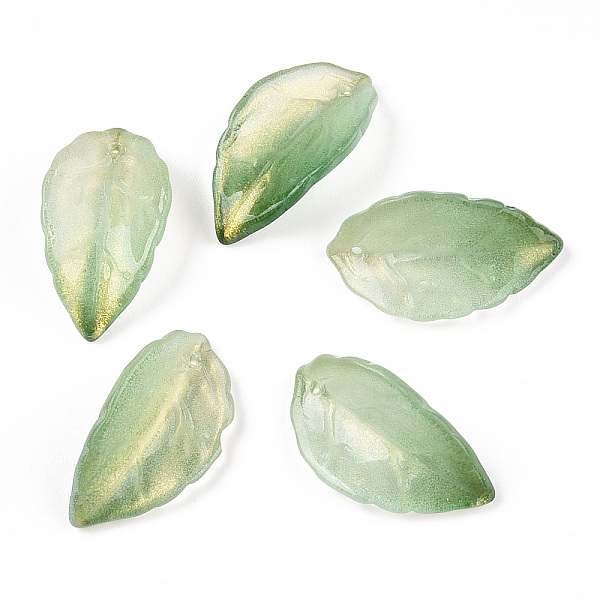 PandaHall Baking Painted Transparent Glass Petal Beads, Fairy Green, Leaf, Lime Green, 23x12.5x5mm, Hole: 0.9mm, about 980~1000pcs/set Glass...
PandaHall Baking Painted Transparent Glass Petal Beads, Fairy Green, Leaf, Lime Green, 23x12.5x5mm, Hole: 0.9mm, about 980~1000pcs/set Glass...