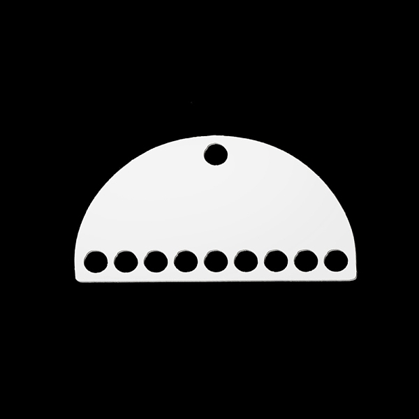PandaHall 201 Stainless Steel Chandelier Component Links, Laser Cut, Half Round, Stainless Steel Color, 11x20x1mm, Hole: 1.6mm 201 Stainless...
PandaHall 201 Stainless Steel Chandelier Component Links, Laser Cut, Half Round, Stainless Steel Color, 11x20x1mm, Hole: 1.6mm 201 Stainless...