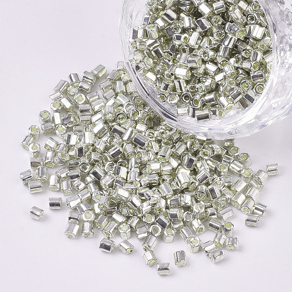 PandaHall 8/0 Two Cut Glass Seed Beads, Hexagon, Metallic Colours, Silver, 2.5~3x2.5mm, Hole: 0.9mm, about 15000pcs/bag Glass Silver
PandaHall 8/0 Two Cut Glass Seed Beads, Hexagon, Metallic Colours, Silver, 2.5~3x2.5mm, Hole: 0.9mm, about 15000pcs/bag Glass Silver