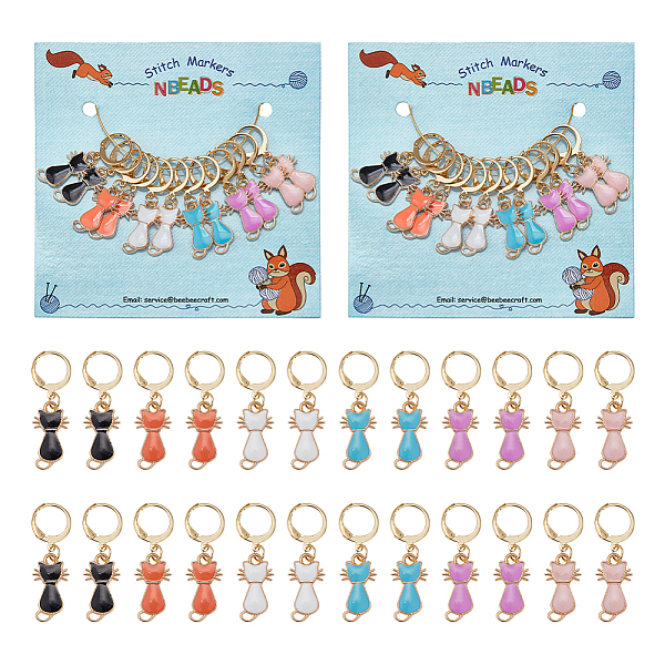 PandaHall Cat Alloy Enamel Pendant Locking Stitch Markers, 304 Stainless Steel Leverback Earring Stitch Marker, Mixed Color, 3.7cm, 6 colors..., Multicolor
PandaHall Cat Alloy Enamel Pendant Locking Stitch Markers, 304 Stainless Steel Leverback Earring Stitch Marker, Mixed Color, 3.7cm, 6 colors..., Multicolor