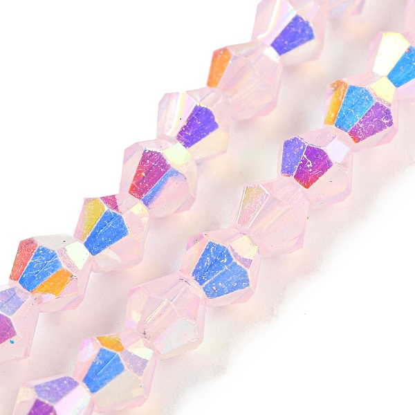 PandaHall Baking Painted Transparent Glass Beads Strands, Half Electroplate, AB Color Plated, Faceted, Bicone, Misty Rose, 6x5.5mm, Hole...
PandaHall Baking Painted Transparent Glass Beads Strands, Half Electroplate, AB Color Plated, Faceted, Bicone, Misty Rose, 6x5.5mm, Hole...