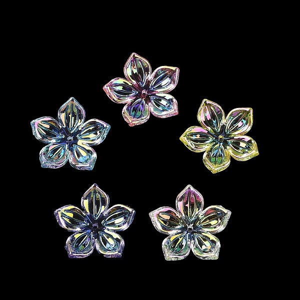 PandaHall Transparent Acrylic Beads, UV Color Plated, Flower, Mixed Color, 28x29x7.5mm, Hole: 1.4mm Acrylic Flower Multicolor
PandaHall Transparent Acrylic Beads, UV Color Plated, Flower, Mixed Color, 28x29x7.5mm, Hole: 1.4mm Acrylic Flower Multicolor