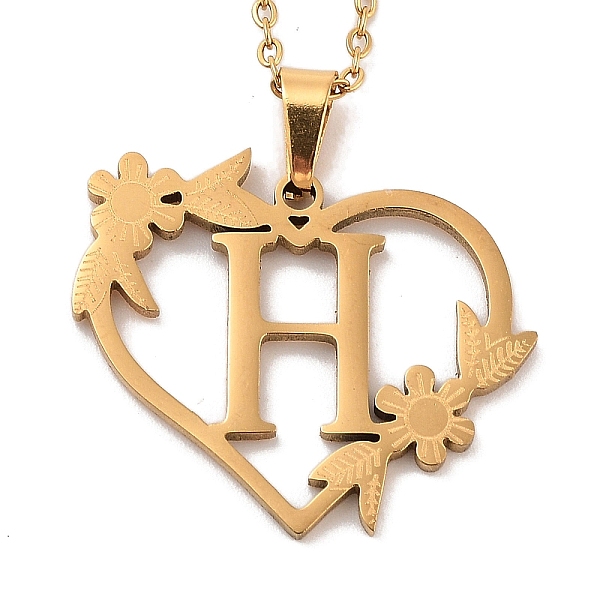 PandaHall Vacuum Plating 201 Stainless Steel Pendant Necklaces, Letter H, 12.28 inch(31.2cm) 201 Stainless Steel Letter H
PandaHall Vacuum Plating 201 Stainless Steel Pendant Necklaces, Letter H, 12.28 inch(31.2cm) 201 Stainless Steel Letter H