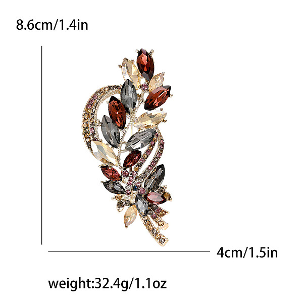 PandaHall Alloy Brooches, Rhinestone Pin, Jewely for Women, Ear of Wheat, Brown, 86x40mm Alloy+Rhinestone Other Plants Brown
PandaHall Alloy Brooches, Rhinestone Pin, Jewely for Women, Ear of Wheat, Brown, 86x40mm Alloy+Rhinestone Other Plants Brown
