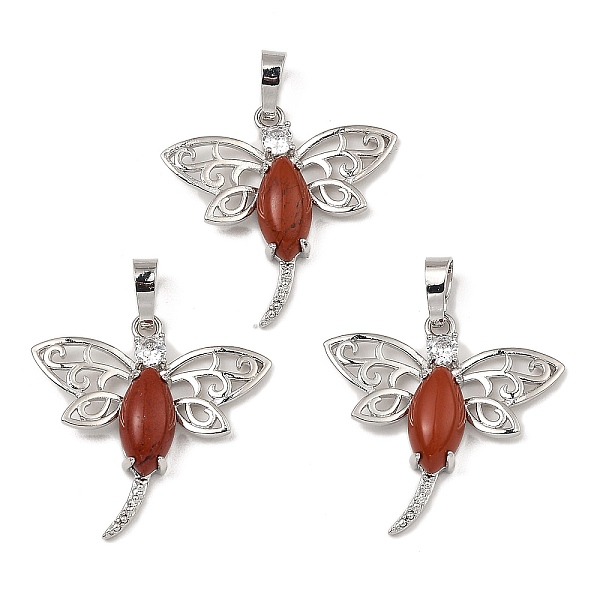 PandaHall Rack Plating Brass Pendants, with Natural Red Jasper, Dragonfly Charms, Platinum, 30x30.5x6mm, Hole: 8x5mm Red Jasper Dragonfly
PandaHall Rack Plating Brass Pendants, with Natural Red Jasper, Dragonfly Charms, Platinum, 30x30.5x6mm, Hole: 8x5mm Red Jasper Dragonfly