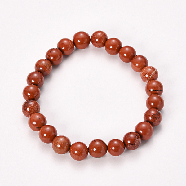 PandaHall Natural Red Jasper Beaded Stretch Bracelets, Round, 2-1/8 inch(55mm), Bead: 8~9mm Red Jasper
PandaHall Natural Red Jasper Beaded Stretch Bracelets, Round, 2-1/8 inch(55mm), Bead: 8~9mm Red Jasper