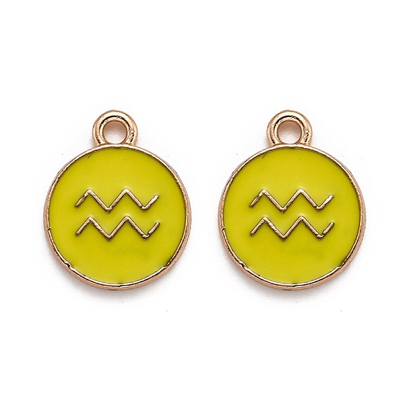 PandaHall Alloy Enamel Pendants, Flat Round with Constellation/Zodiac Sign, Golden, Aquarius, 15x12x2mm, Hole: 1.5mm Alloy+Enamel Aquarius..., Yellow
PandaHall Alloy Enamel Pendants, Flat Round with Constellation/Zodiac Sign, Golden, Aquarius, 15x12x2mm, Hole: 1.5mm Alloy+Enamel Aquarius..., Yellow