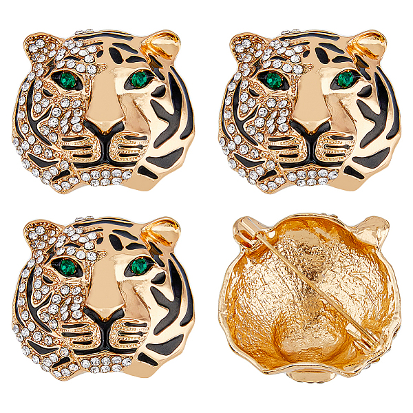 PandaHall HOBBIESAY 3Pcs Rhinestone Tiger Head Brooch Pin, Golden Alloy Badge for Backpack Clothes, Emerald, 32x35x16mm, Pin: 0.8mm..., Green
PandaHall HOBBIESAY 3Pcs Rhinestone Tiger Head Brooch Pin, Golden Alloy Badge for Backpack Clothes, Emerald, 32x35x16mm, Pin: 0.8mm..., Green