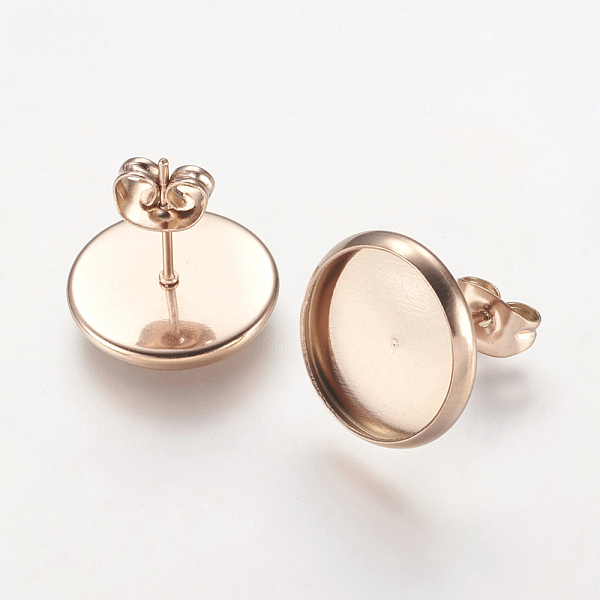 PandaHall Ion Plating(IP) 304 Stainless Steel Stud Earrings Settings, Flat Round, Rose Gold, Tray: 12mm, 13x14mm, Pin: 0.9mm 304 Stainless...
PandaHall Ion Plating(IP) 304 Stainless Steel Stud Earrings Settings, Flat Round, Rose Gold, Tray: 12mm, 13x14mm, Pin: 0.9mm 304 Stainless...