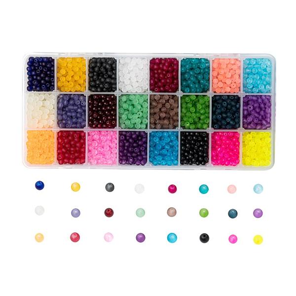 PandaHall 24 Colors Transparent Glass Beads, for Beading Jewelry Making, Frosted, Round, Mixed Color, 4mm, Hole: 1.3~1.6mm, about..., Multicolor
PandaHall 24 Colors Transparent Glass Beads, for Beading Jewelry Making, Frosted, Round, Mixed Color, 4mm, Hole: 1.3~1.6mm, about..., Multicolor