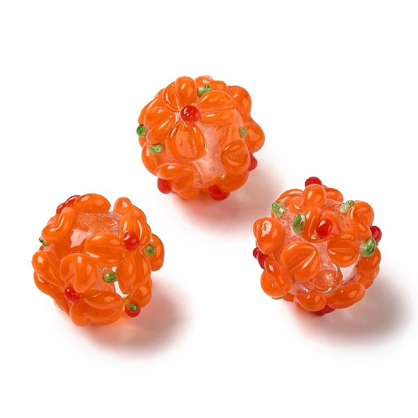 PandaHall Handmade Lampwork Beads, Flower, Orange Red, 11~13mm, Hole: 1.2mm Lampwork Flower
PandaHall Handmade Lampwork Beads, Flower, Orange Red, 11~13mm, Hole: 1.2mm Lampwork Flower