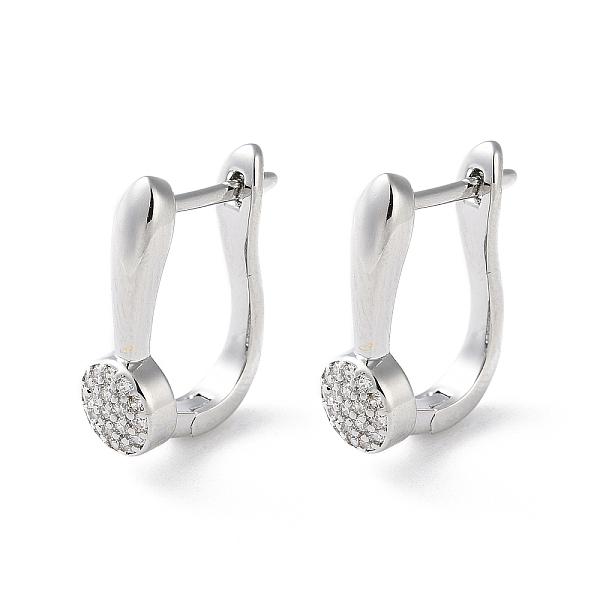 PandaHall Brass Micro Pave Cubic Zirconia Hoop Earrings, Flat Round, Real Platinum Plated, 16x6mm Cubic Zirconia Flat Round Clear
PandaHall Brass Micro Pave Cubic Zirconia Hoop Earrings, Flat Round, Real Platinum Plated, 16x6mm Cubic Zirconia Flat Round Clear