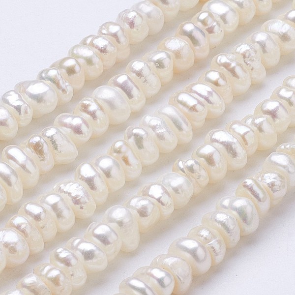 PandaHall Natural Cultured Freshwater Pearl Beads Strands, Flat Round, Beige, 3~3.2x4.5~5x5~5.5mm, Hole: 0.5mm, about 116pcs/strand, 13.6..., Yellow
PandaHall Natural Cultured Freshwater Pearl Beads Strands, Flat Round, Beige, 3~3.2x4.5~5x5~5.5mm, Hole: 0.5mm, about 116pcs/strand, 13.6..., Yellow