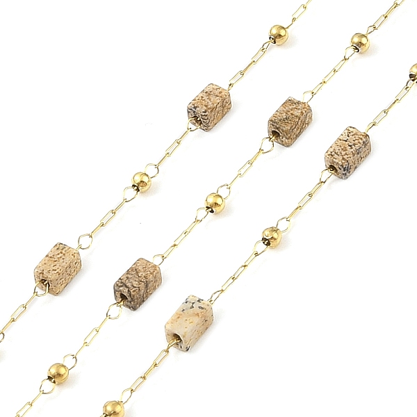 PandaHall Ion Plating(IP) 304 Stainless Steel Link Chains, Natural Picture Jasper Beads & Spool, Soldered, Real 18K Gold Plated...
PandaHall Ion Plating(IP) 304 Stainless Steel Link Chains, Natural Picture Jasper Beads & Spool, Soldered, Real 18K Gold Plated...