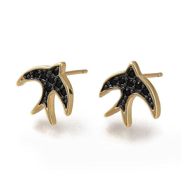 PandaHall Rack Plating Brass Micro Pave Cubic Zirconia Stud Earring, Long-Lasting Plated, Cadmium Free & Lead Free, Bird, Black, Real 18K...
PandaHall Rack Plating Brass Micro Pave Cubic Zirconia Stud Earring, Long-Lasting Plated, Cadmium Free & Lead Free, Bird, Black, Real 18K...