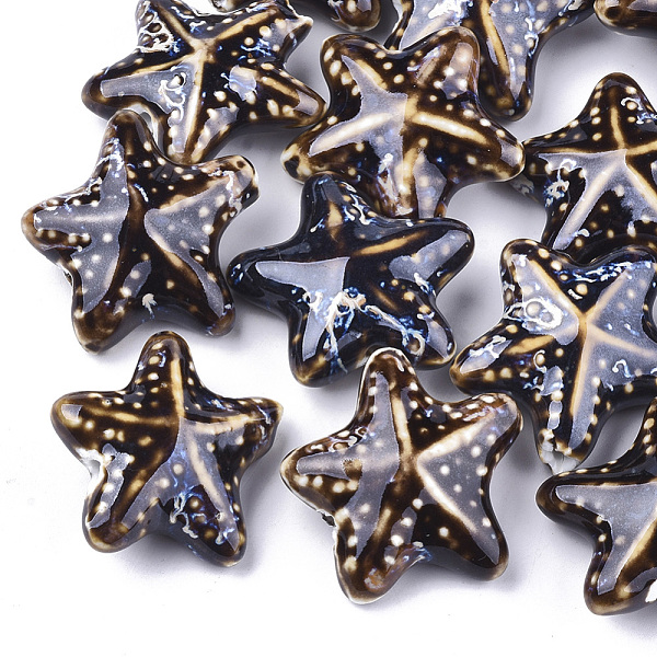 PandaHall Handmade Porcelain Beads, Fancy Antique Glazed Porcelain, Starfish/Sea Stars, Coconut Brown, 35~36x37~38x15~17mm, Hole: 2~3mm...
PandaHall Handmade Porcelain Beads, Fancy Antique Glazed Porcelain, Starfish/Sea Stars, Coconut Brown, 35~36x37~38x15~17mm, Hole: 2~3mm...
