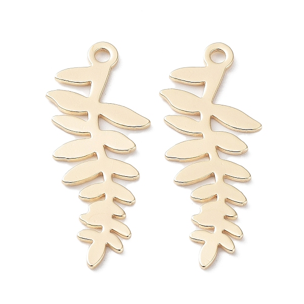 PandaHall Brass Pendants, Leafy Branch Charms, Real 18K Gold Plated, 28.5x12x1mm, Hole: 1.6mm Brass Leaf
PandaHall Brass Pendants, Leafy Branch Charms, Real 18K Gold Plated, 28.5x12x1mm, Hole: 1.6mm Brass Leaf