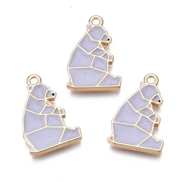 PandaHall Rack Plating Alloy Enamel Pendants, Cadmium Free & Nickel Free & Lead Free, Light Gold, Origami Polar Bear, Lavender, 22x15x2mm..., Purple
PandaHall Rack Plating Alloy Enamel Pendants, Cadmium Free & Nickel Free & Lead Free, Light Gold, Origami Polar Bear, Lavender, 22x15x2mm..., Purple