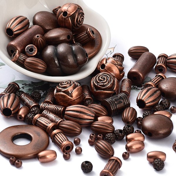 PandaHall CCB Plastic Beads, Mixed Shapes, Red Copper, 6~31x7~18mm, Hole: 2mm Plastic Mixed Shapes
PandaHall CCB Plastic Beads, Mixed Shapes, Red Copper, 6~31x7~18mm, Hole: 2mm Plastic Mixed Shapes